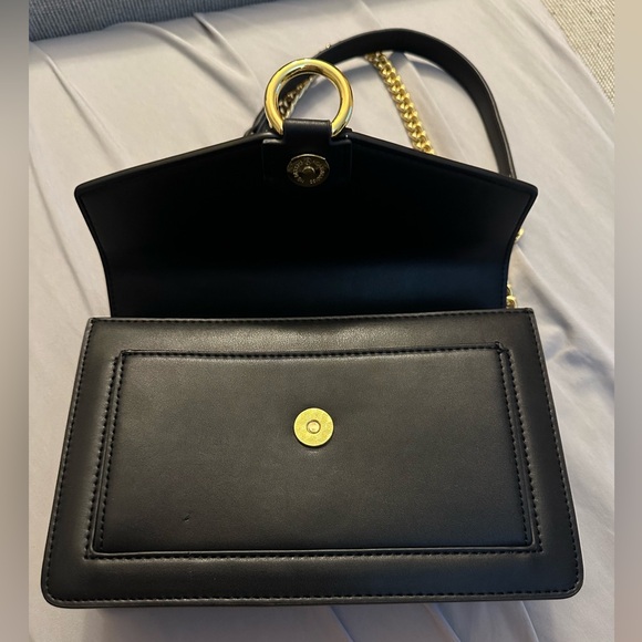 JW PEI Bag - Envelope Chain Crossbody - Black with Gold Hardware - Vegan Leather - Picture 6 of 15
